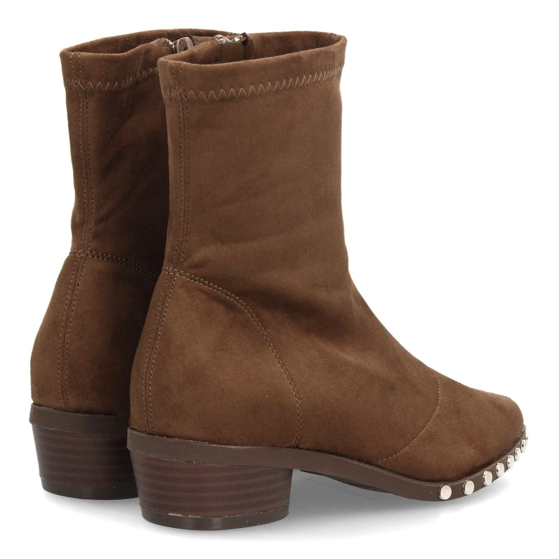 Botines de estilo moderno de mujer con tacón bajo y estable
