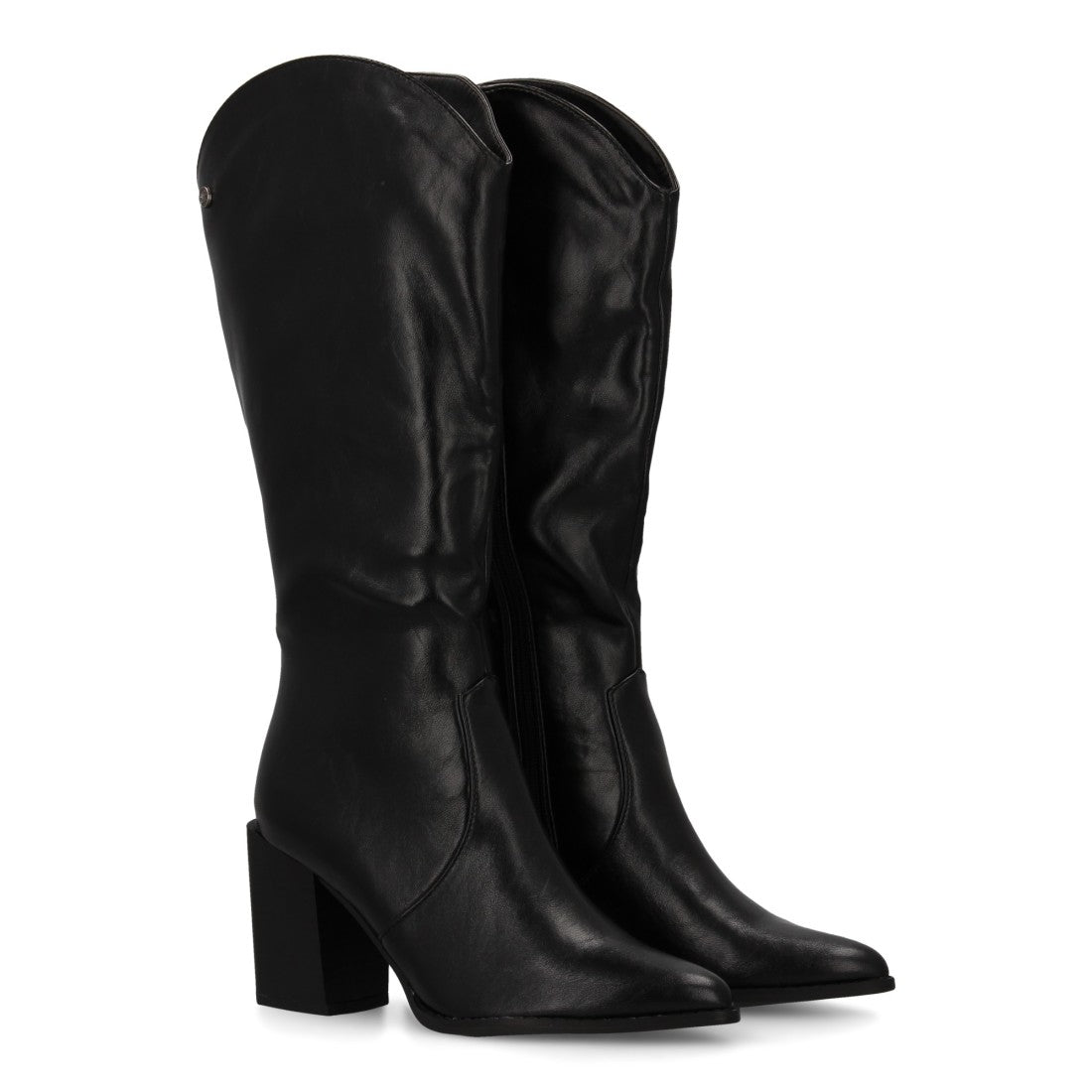 Bota de mujer con tacón con estampado liso