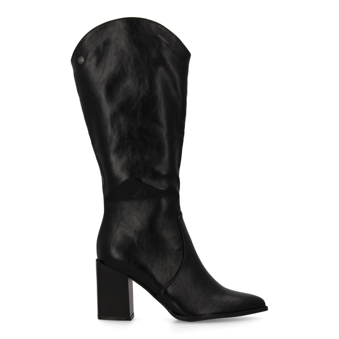 Bota de mujer con tacón con estampado liso