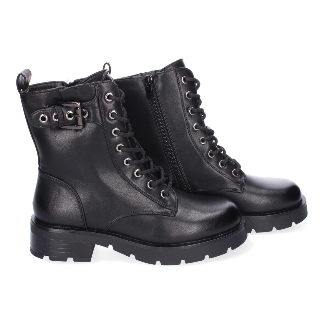 Botines de tacón de mujer con detalle de hebilla