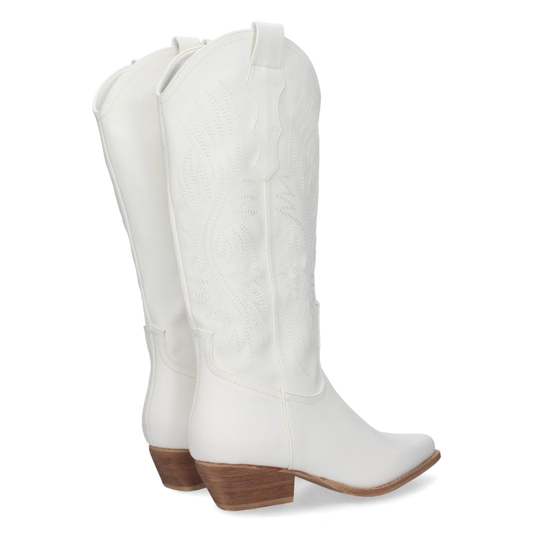 Bota cowboy de caña alta de mujer de punta fina