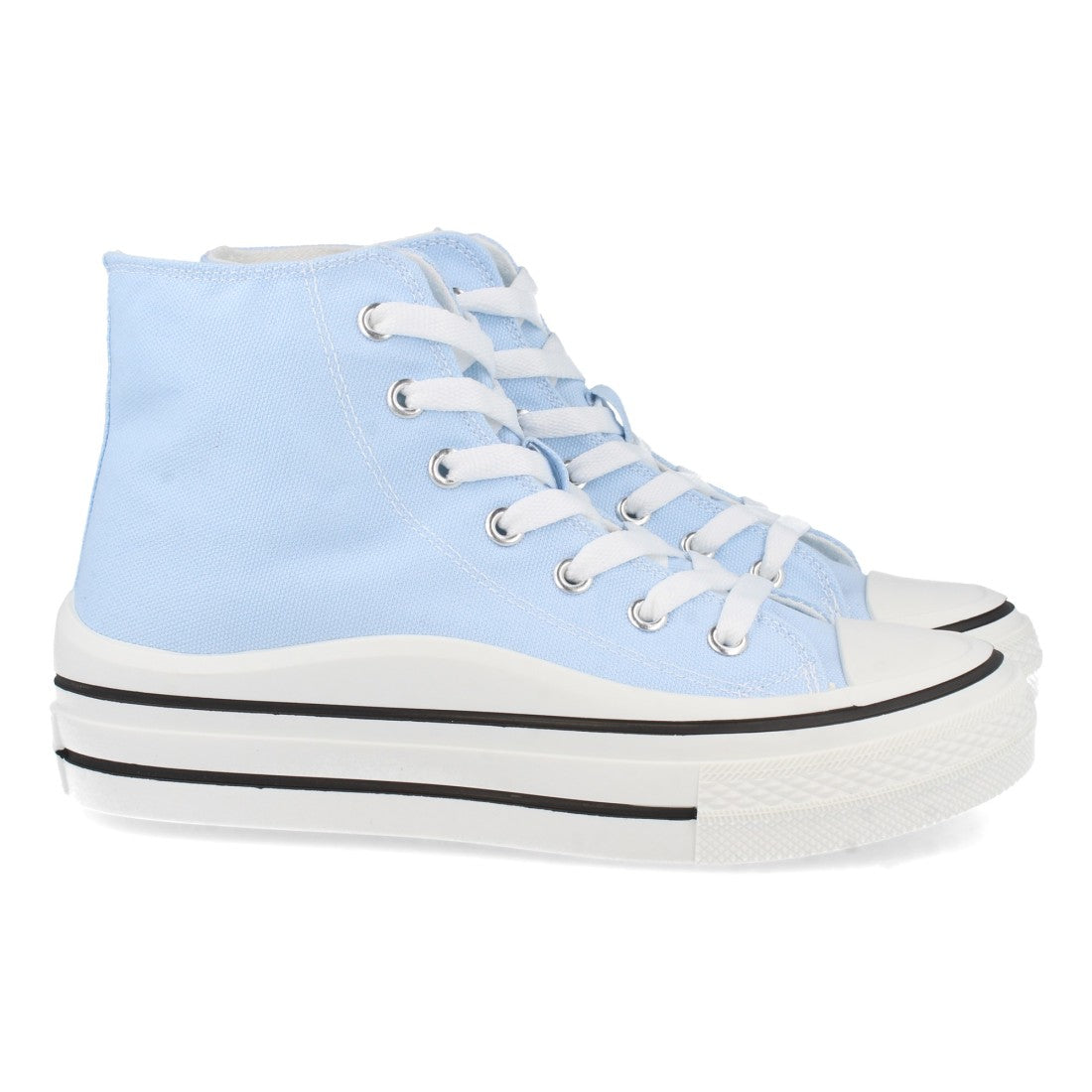 Zapatilla abotinada de mujer con plana