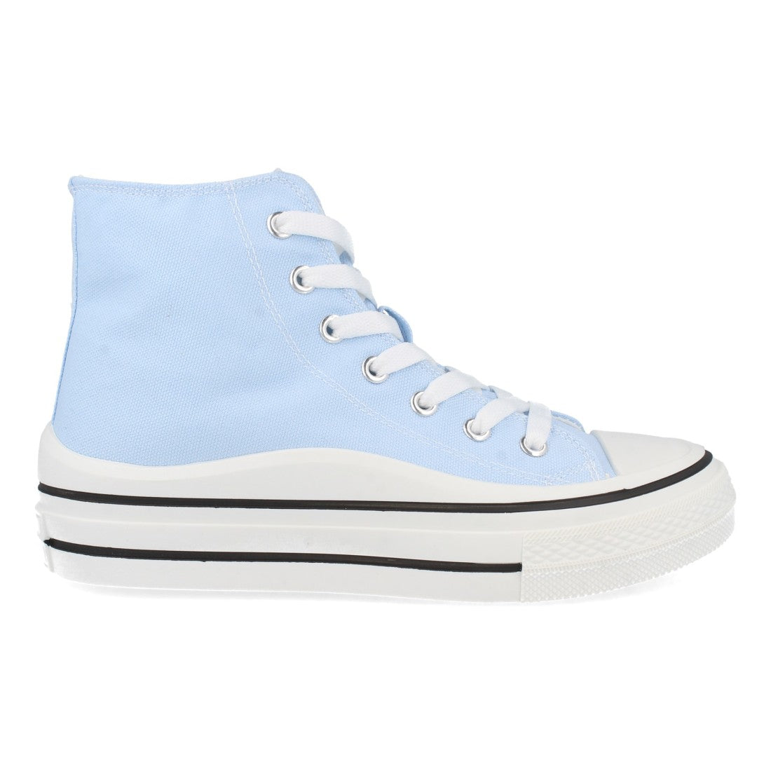 Zapatilla abotinada de mujer con plana