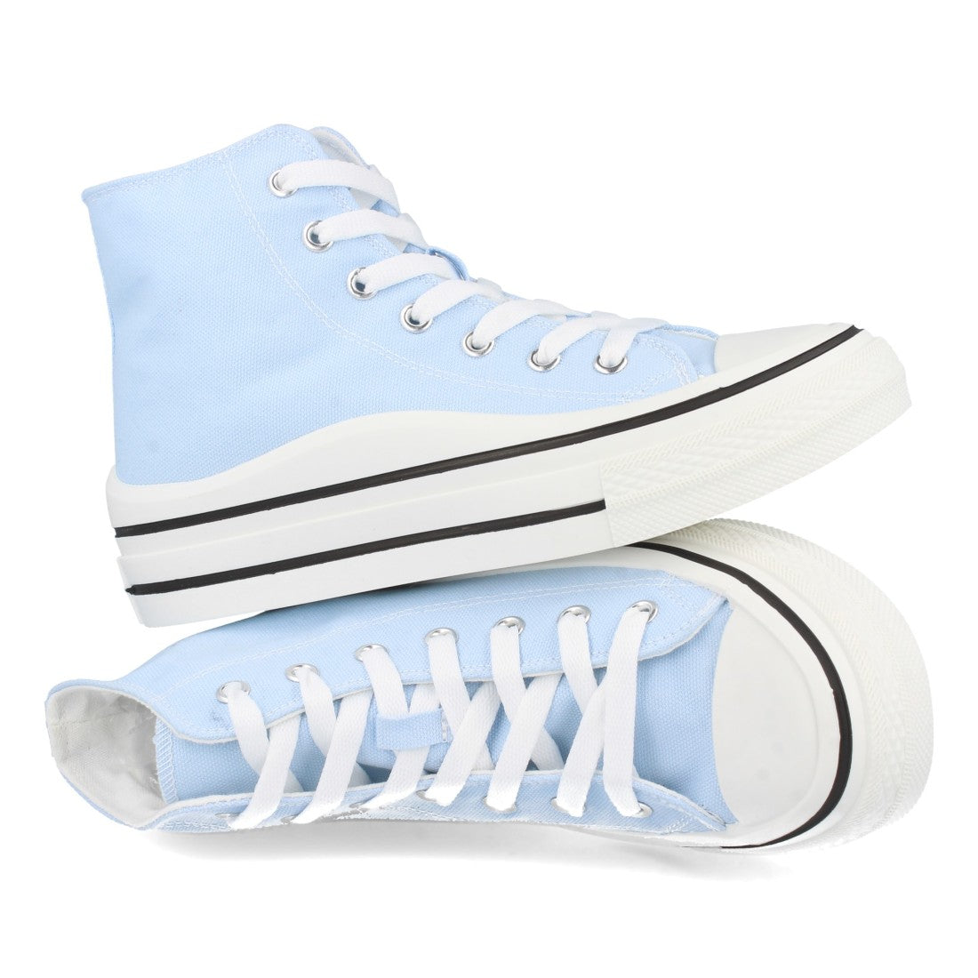 Zapatilla abotinada de mujer con plana