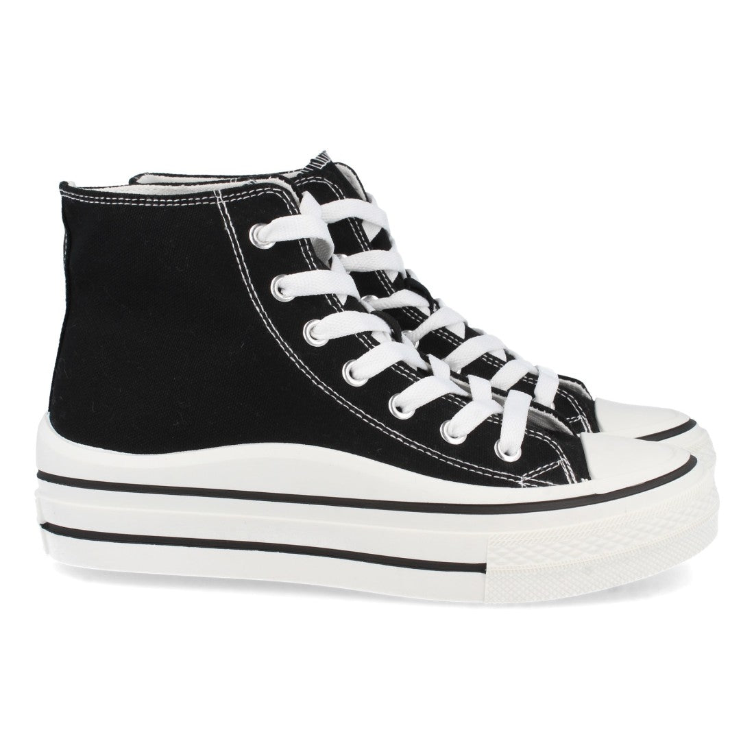 Zapatilla abotinada de mujer con plana