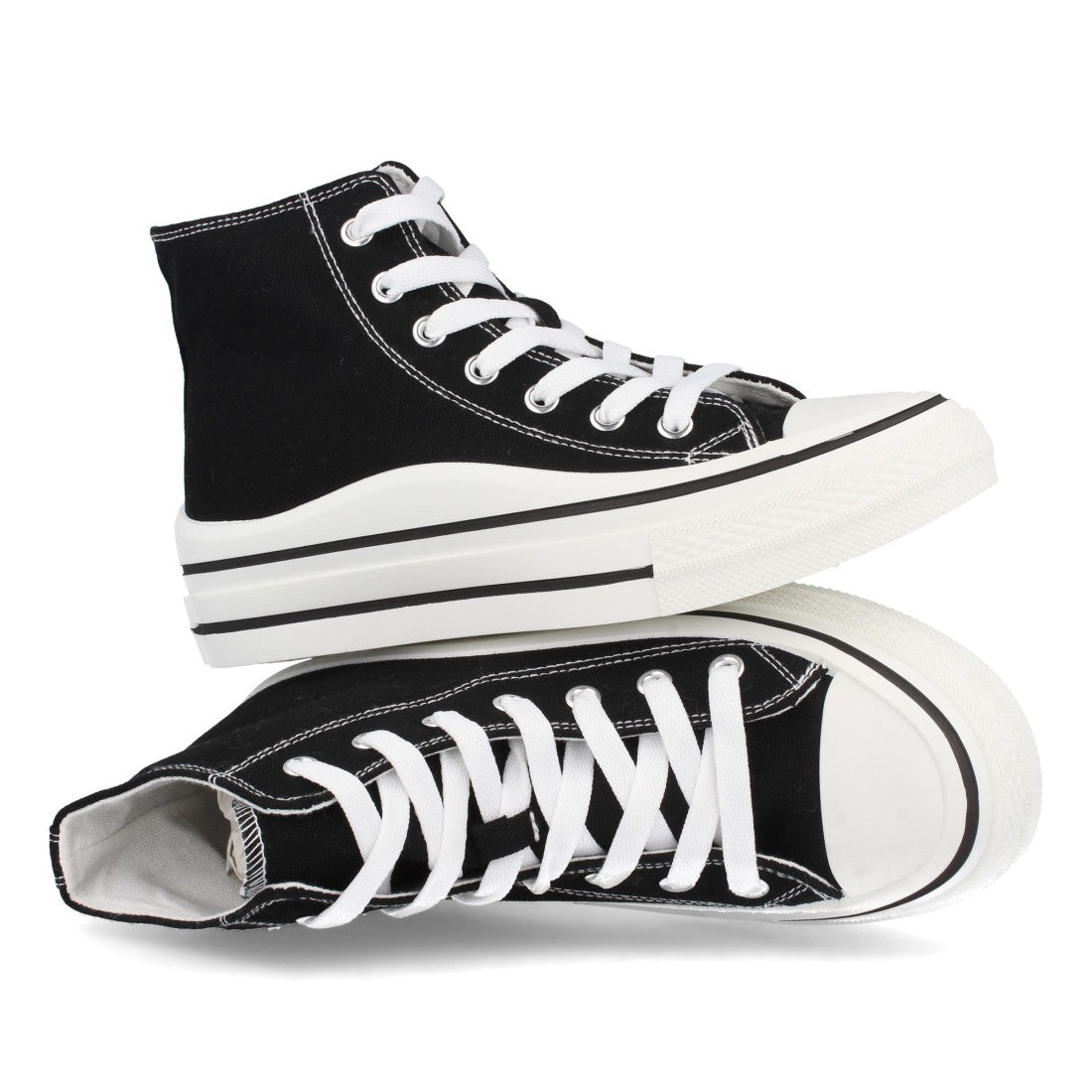 Zapatilla abotinada de mujer con plana