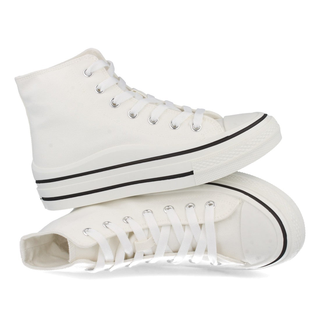 Zapatilla abotinada de mujer con plana
