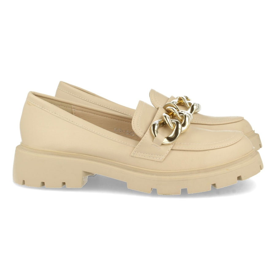Mocasín plano de mujer - Beige (Ref. 1CH-1543)