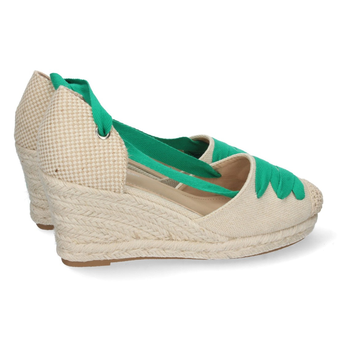 Sandalias de cuña de mujer forrada de yute