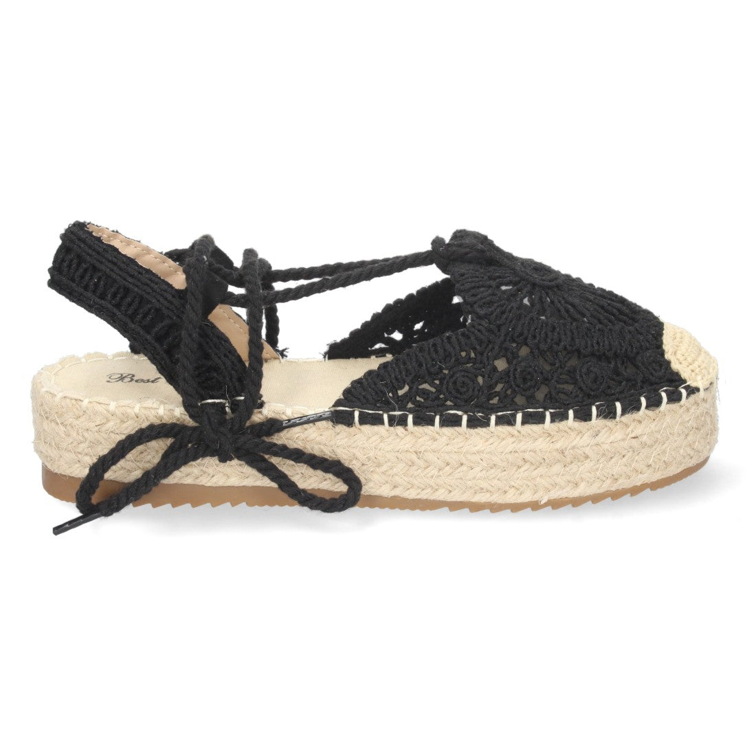 Sandalia de plataforma de mujer forrada de yute