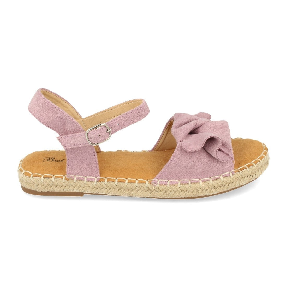 Sandalia plana de yute casual