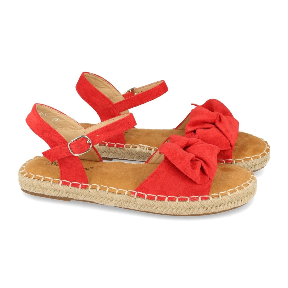 Sandalia plana de yute casual