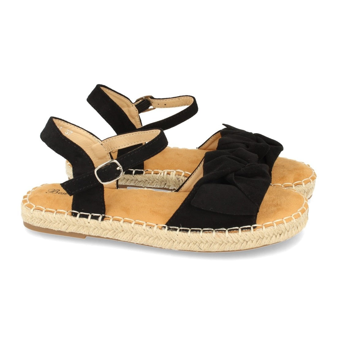 Sandalia plana de yute casual