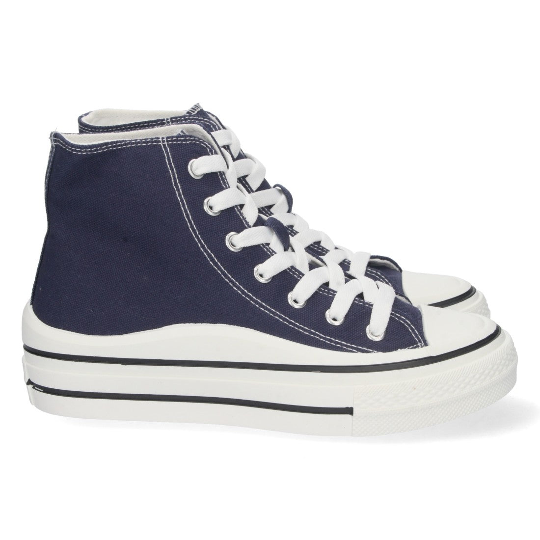 Zapatilla abotinada de mujer con plana