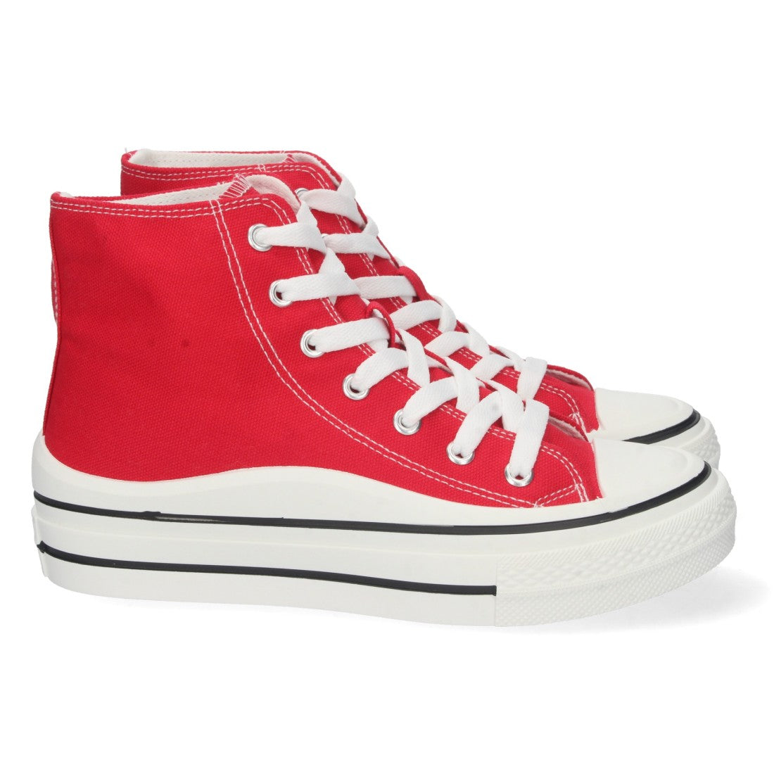 Zapatilla abotinada de mujer con plana