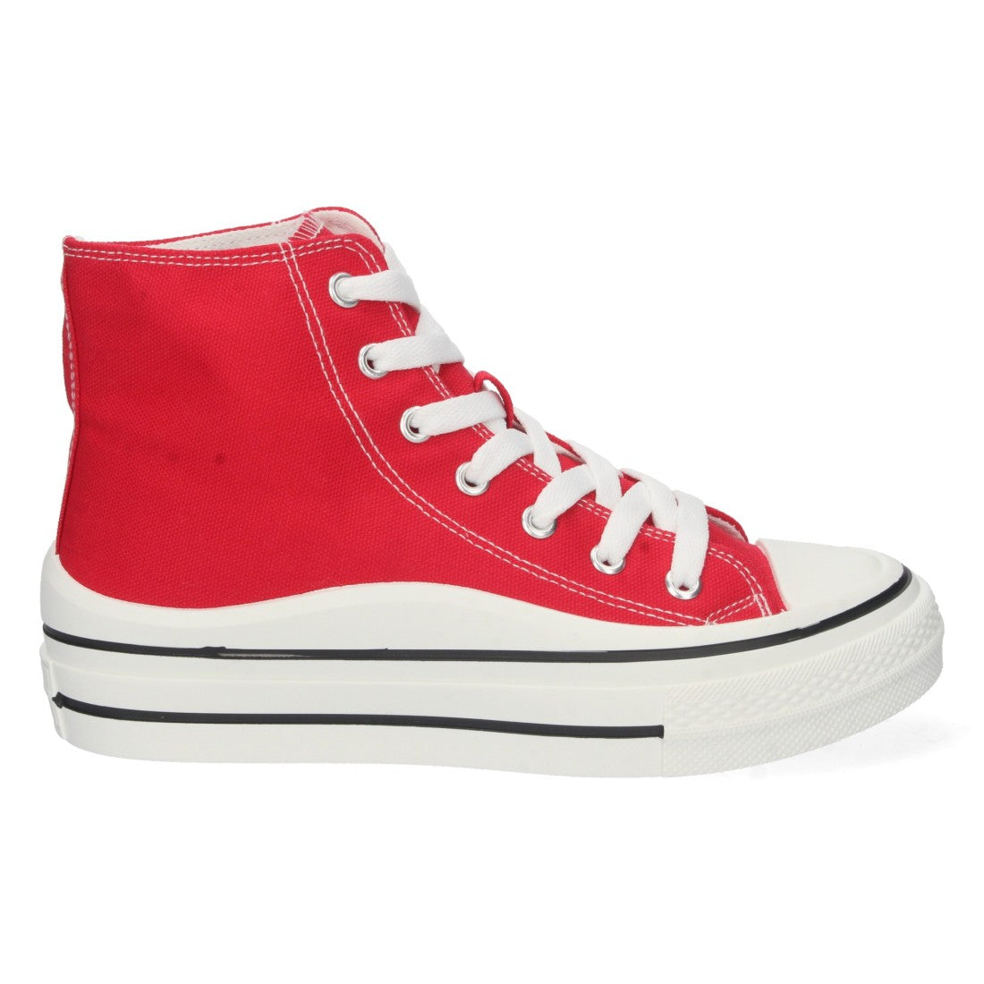 Zapatilla abotinada de mujer con plana