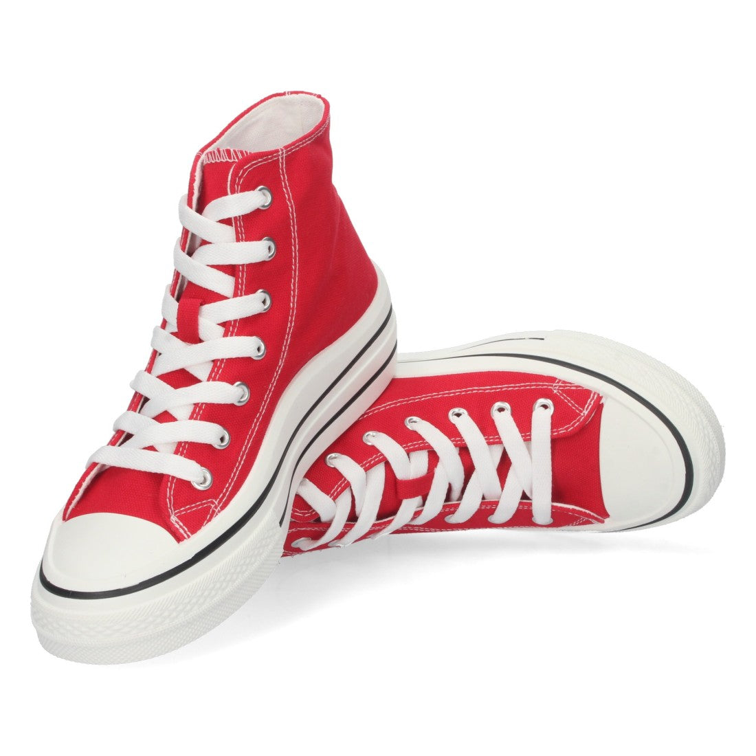 Zapatilla abotinada de mujer con plana