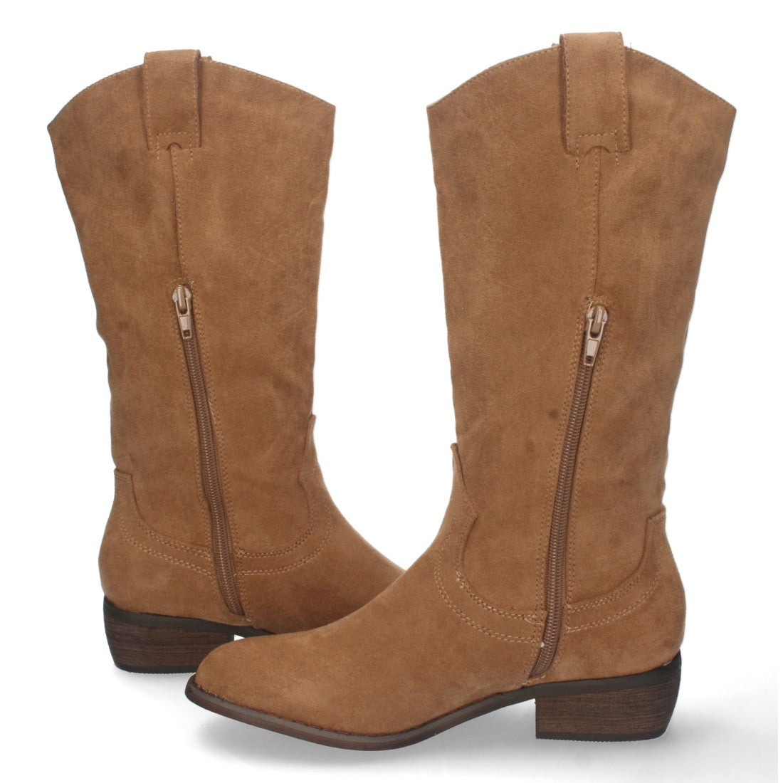 Bota de tacón de mujer con cremallera