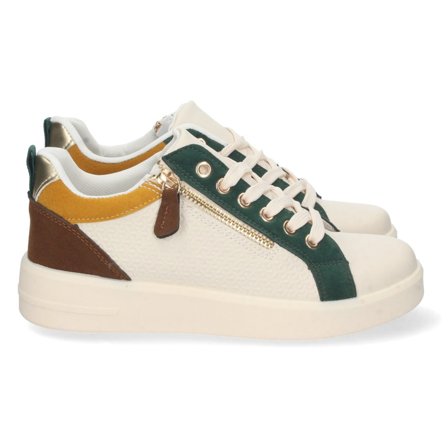 Zapatilla plana de mujer con cremallera