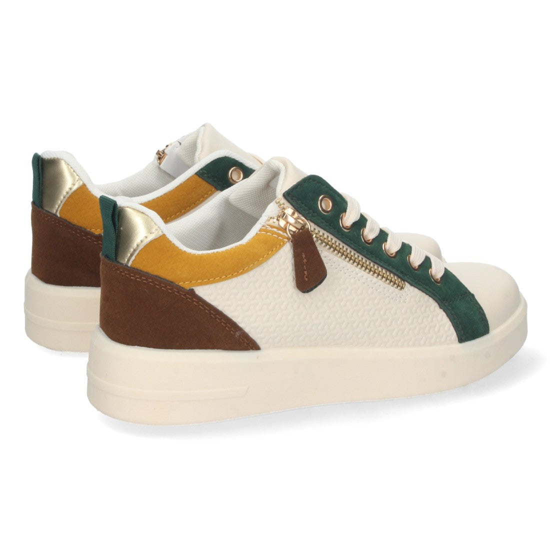 Zapatilla plana de mujer con cremallera