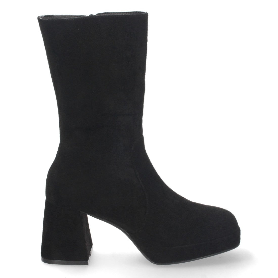 Bota de tacón de mujer con cierre de cremallera - Negro (Ref. DY613)