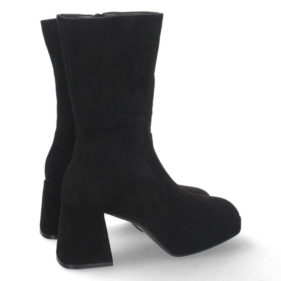 Bota de tacón de mujer con cierre de cremallera - Negro (Ref. DY613)