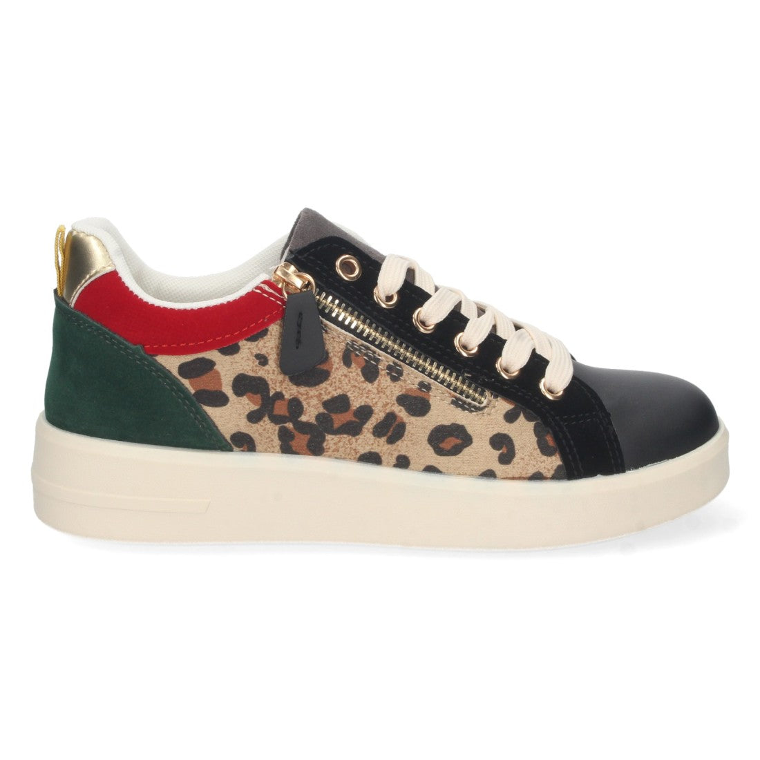 Zapatilla plana de mujer con cremallera