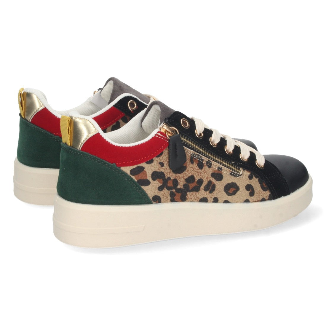 Zapatilla plana de mujer con cremallera