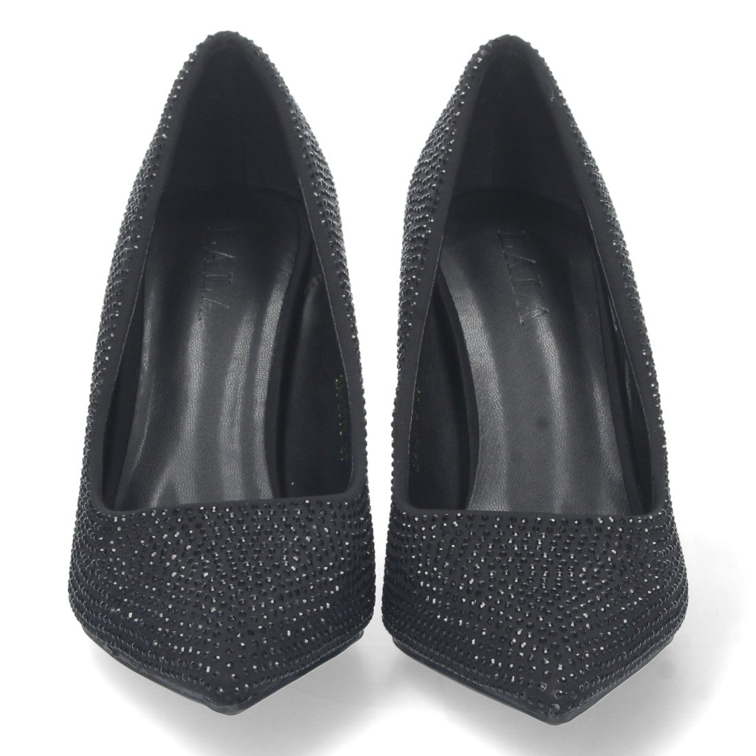 Zapato de tacón fino de mujer con strass