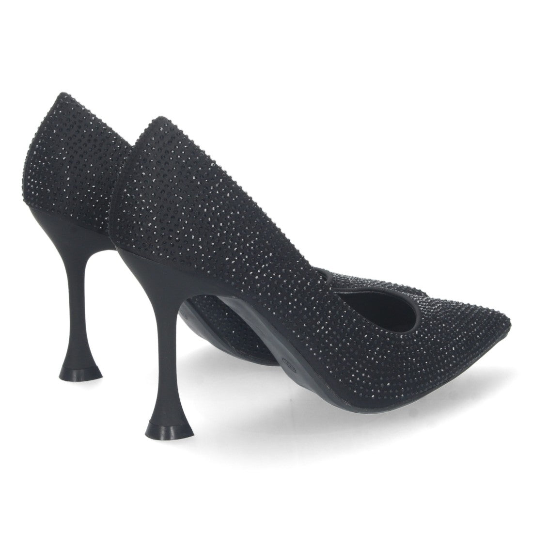 Zapato de tacón fino de mujer con strass