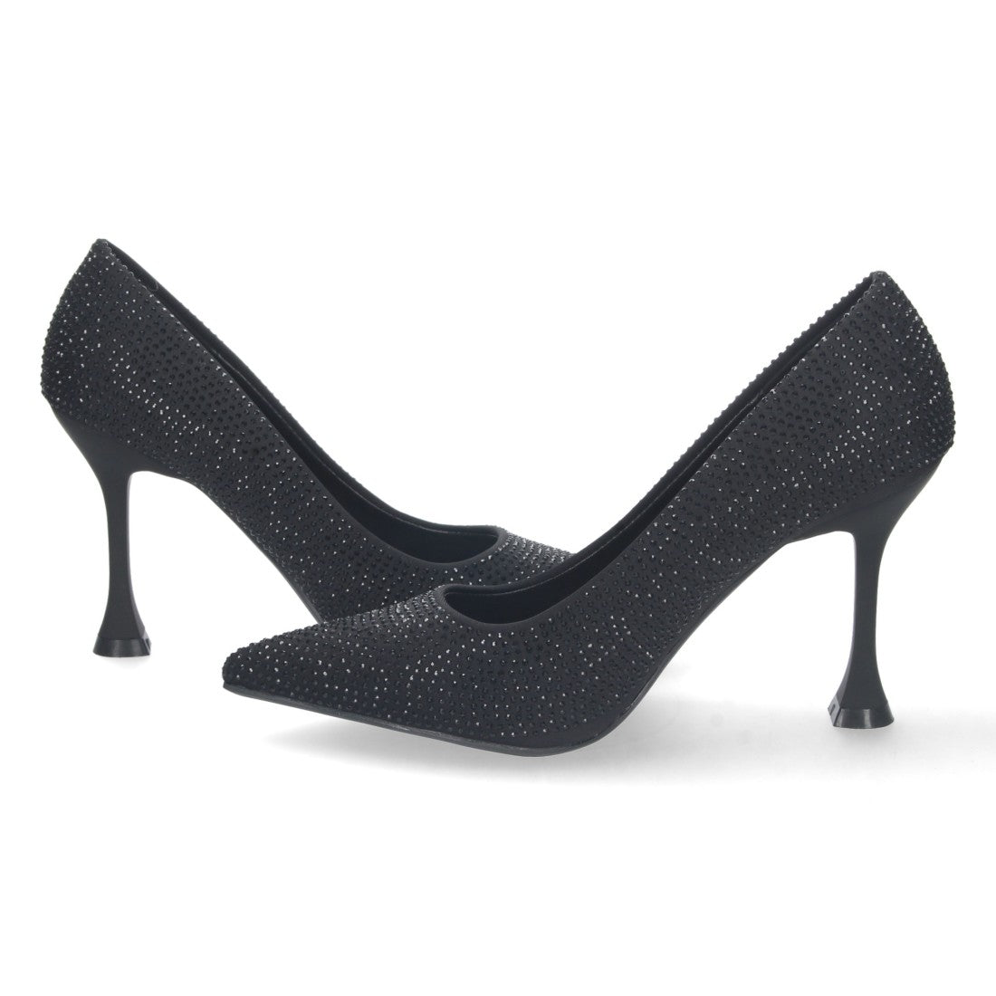 Zapato de tacón fino de mujer con strass