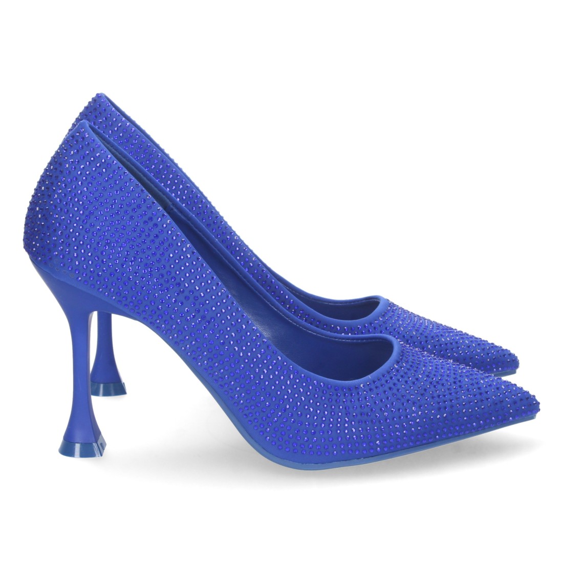 Zapato de tacón fino de mujer con strass