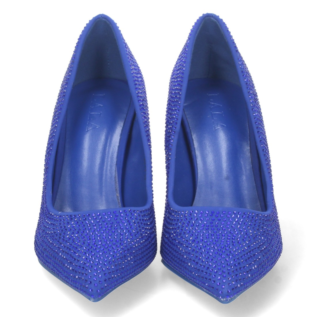 Zapato de tacón fino de mujer con strass