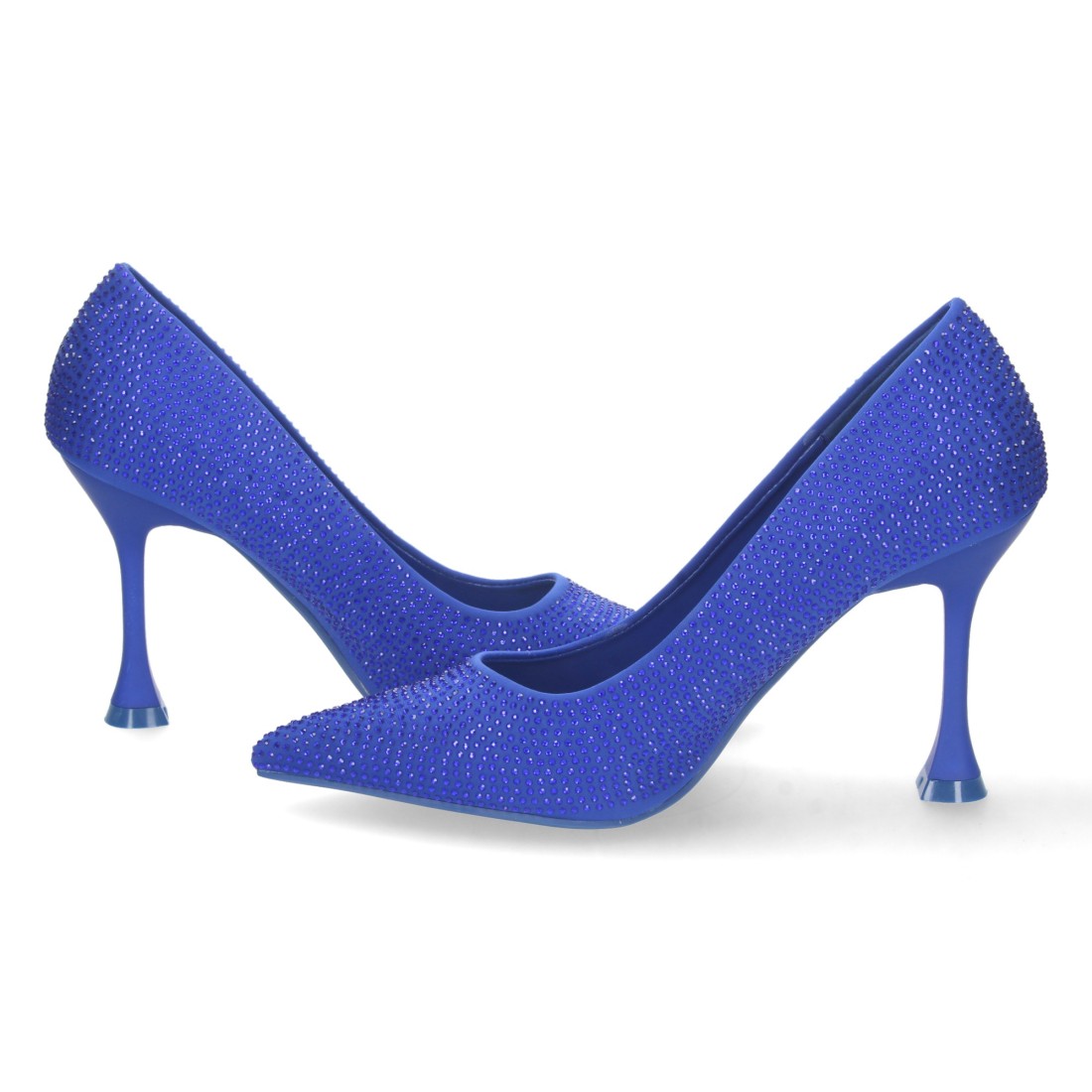 Zapato de tacón fino de mujer con strass