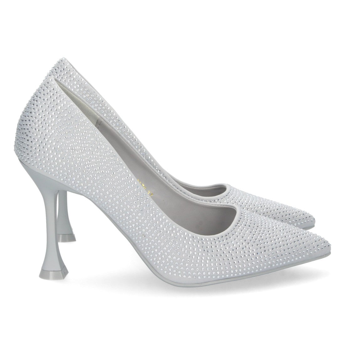 Zapato de tacón fino de mujer con strass