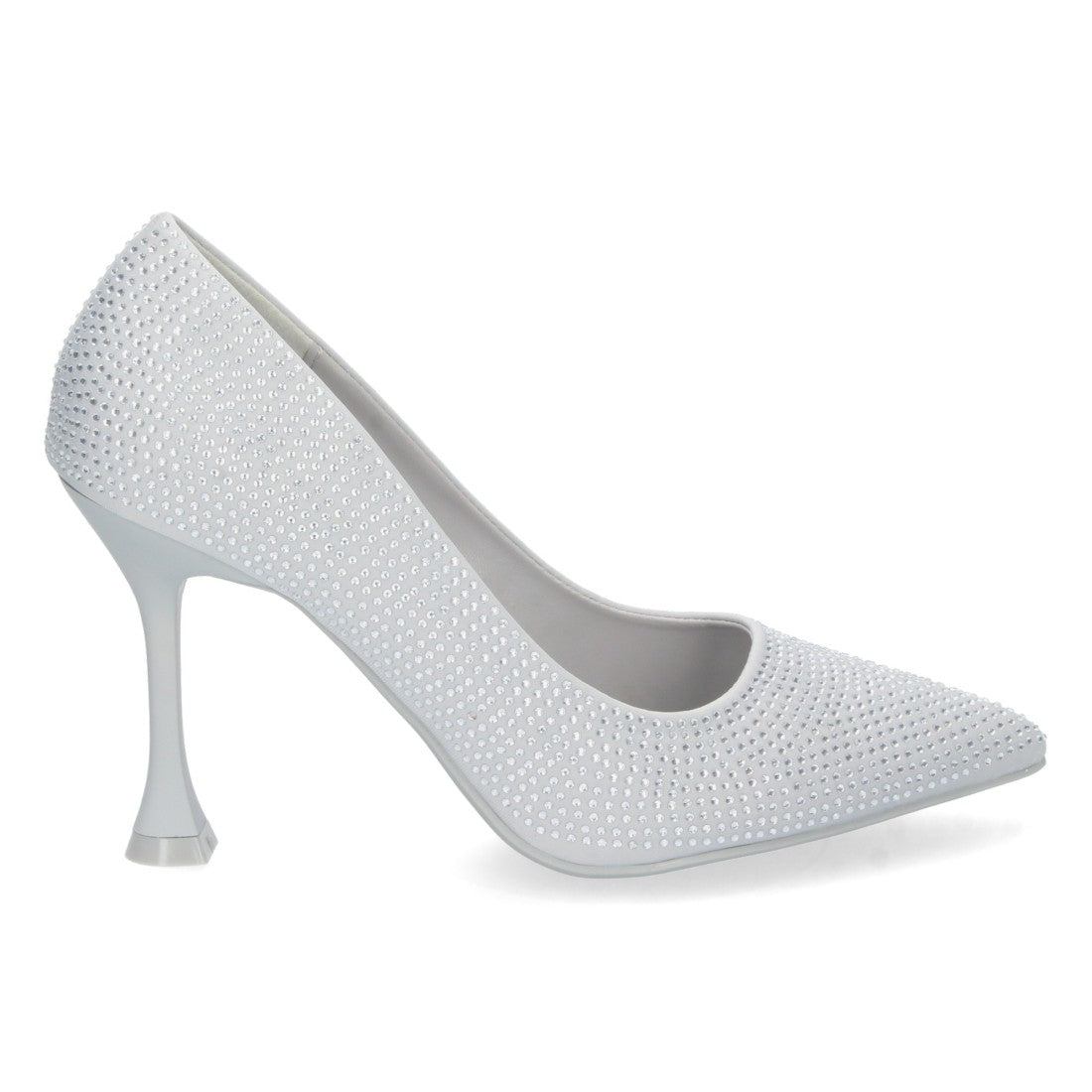 Zapato de tacón fino de mujer con strass