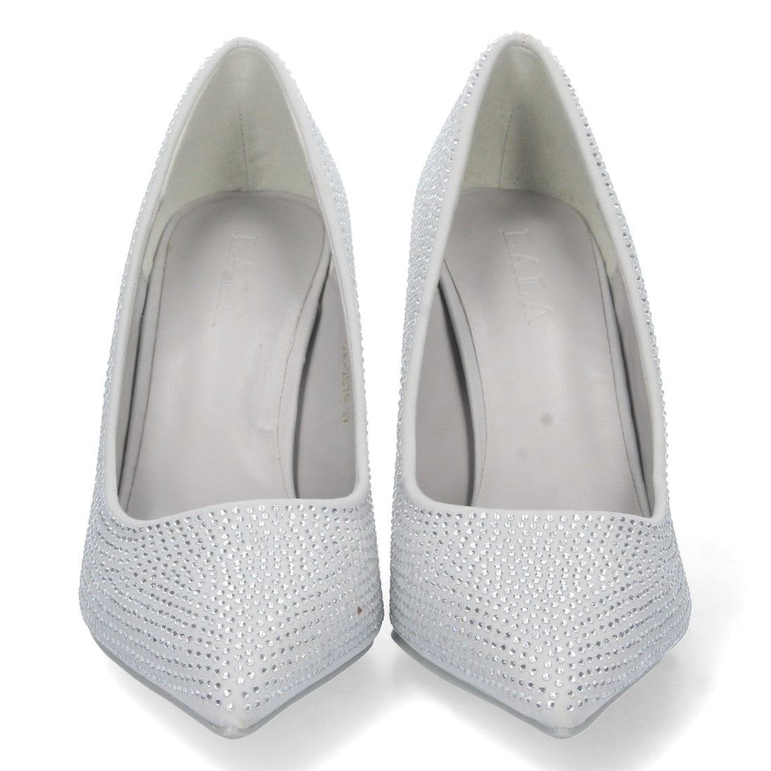 Zapato de tacón fino de mujer con strass