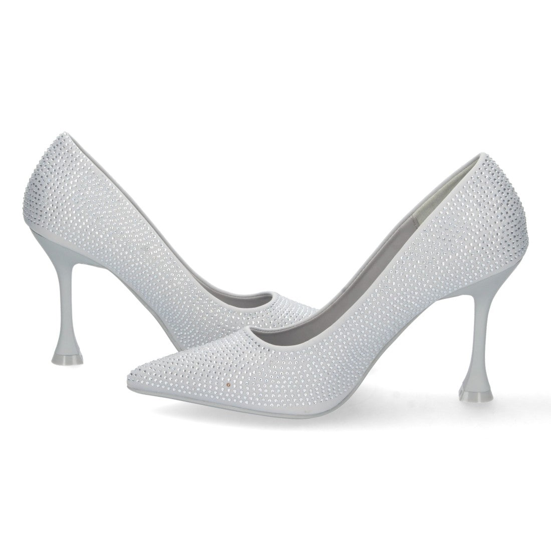 Zapato de tacón fino de mujer con strass