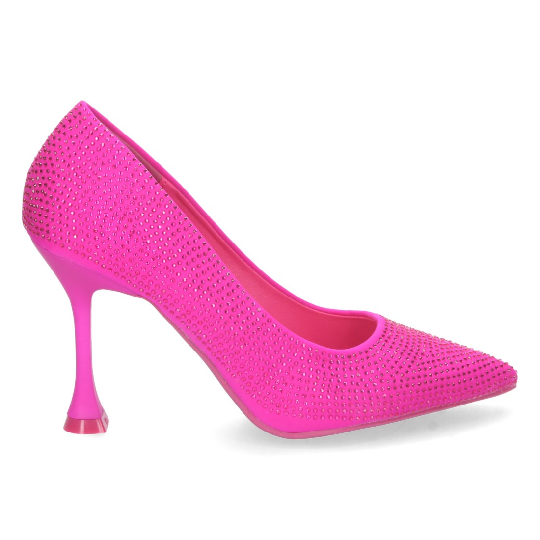 Zapato de tacón fino de mujer con strass