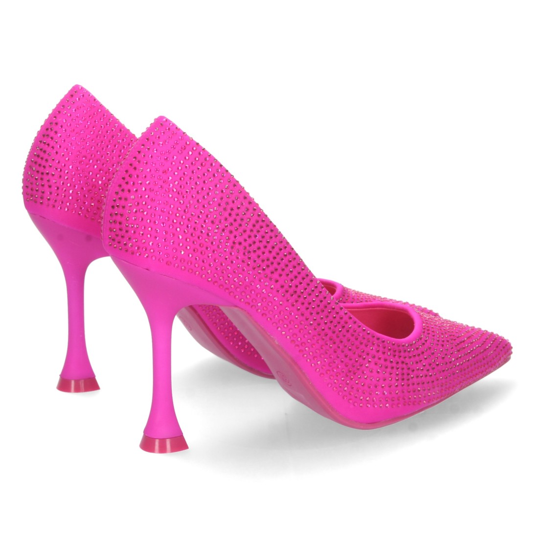 Zapato de tacón fino de mujer con strass
