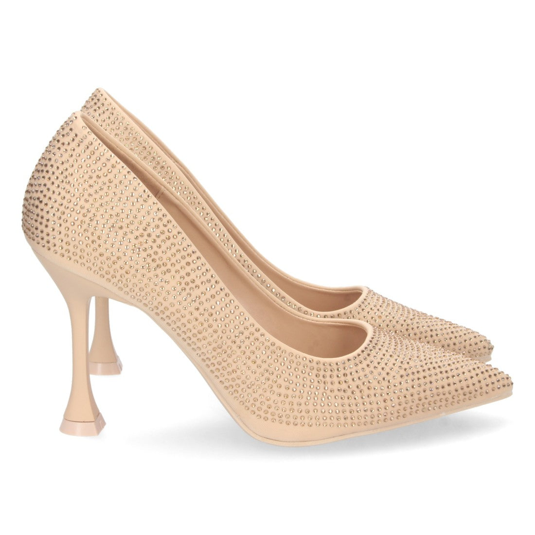 Zapato de tacón fino de mujer con strass