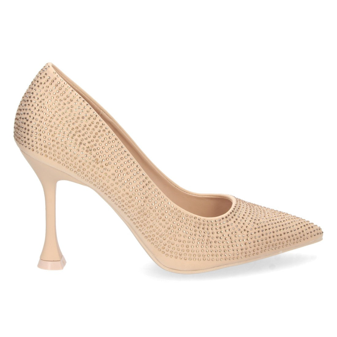 Zapato de tacón fino de mujer con strass