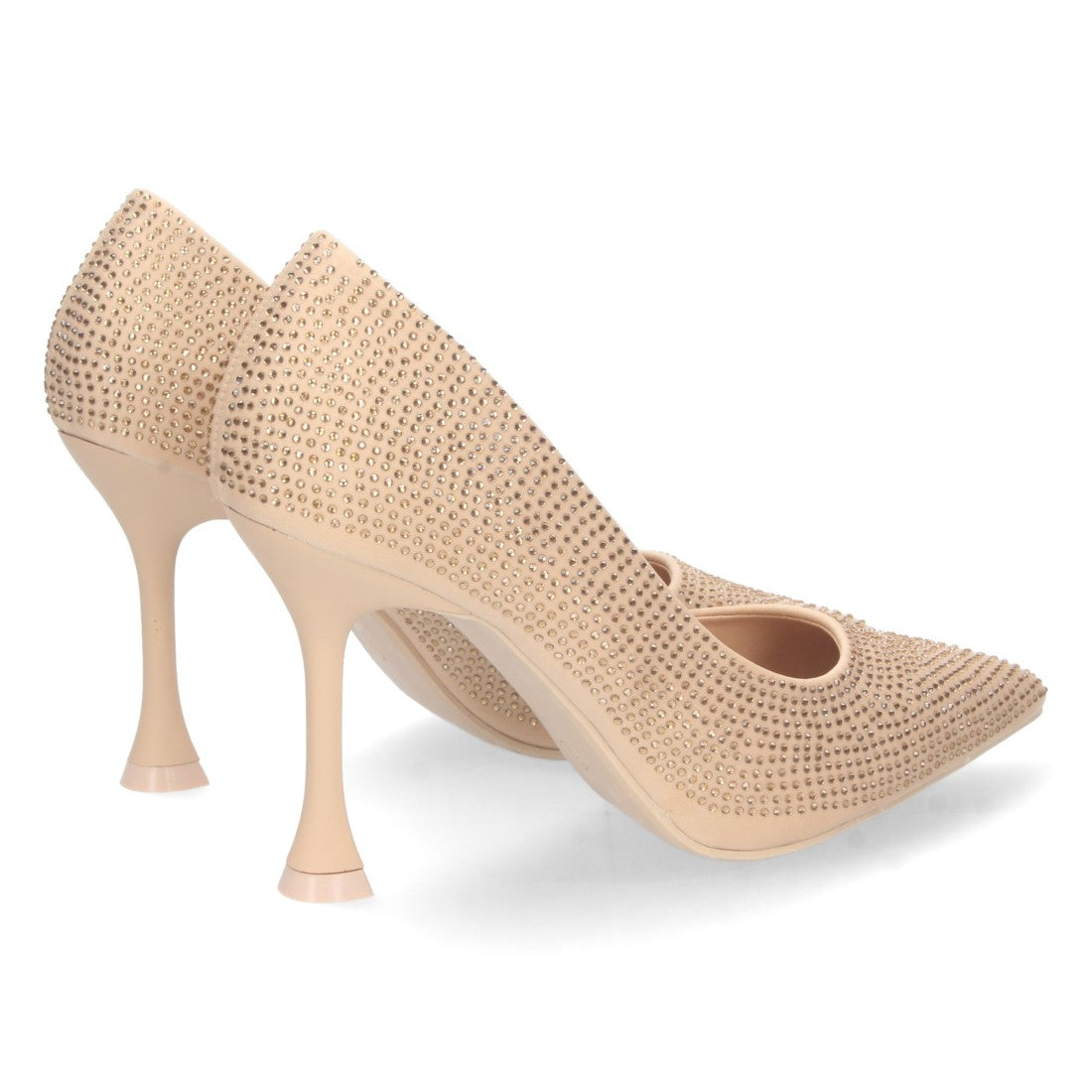 Zapato de tacón fino de mujer con strass