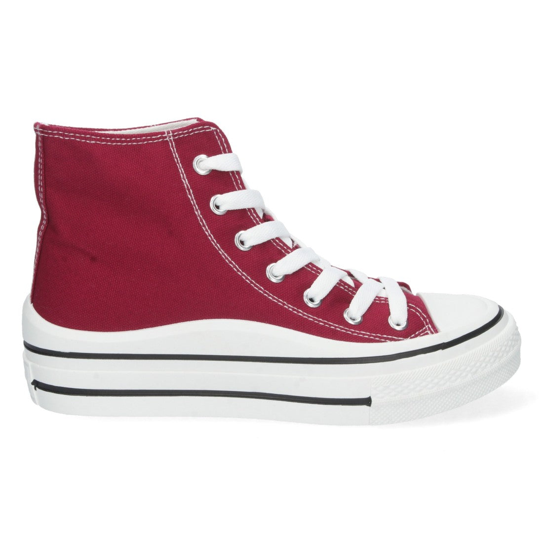 Zapatilla abotinada de mujer con plana