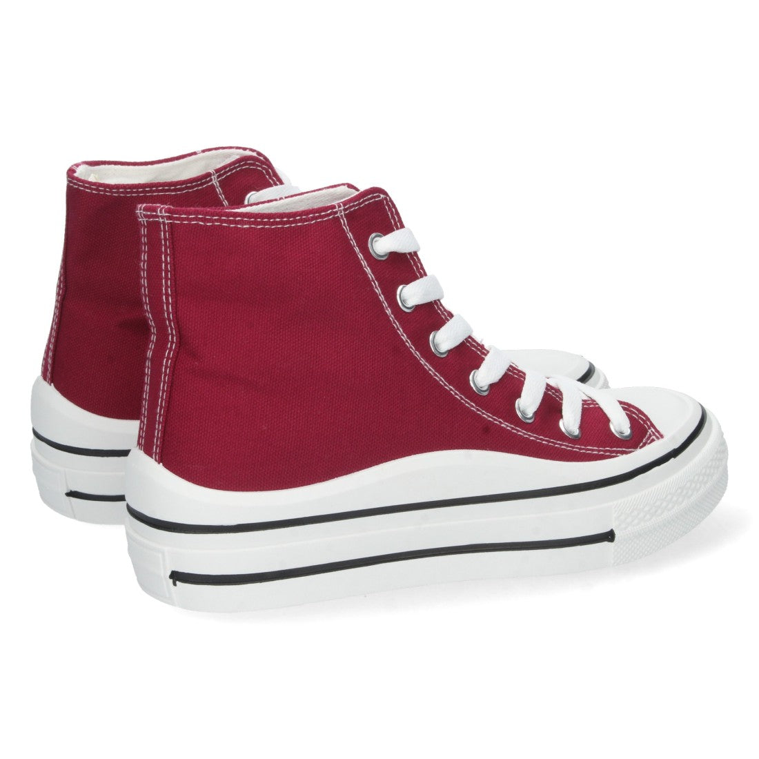 Zapatilla abotinada de mujer con plana