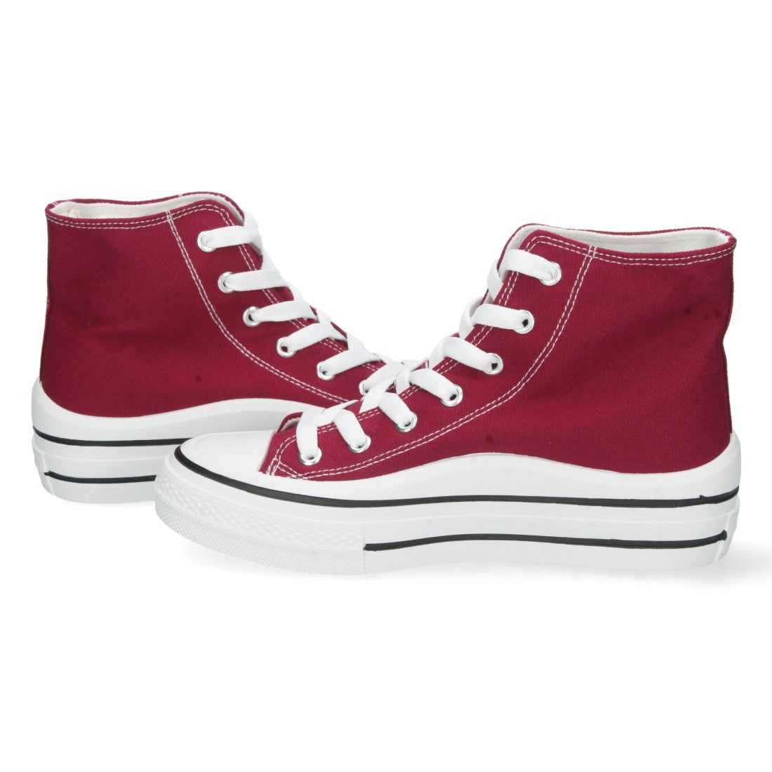 Zapatilla abotinada de mujer con plana