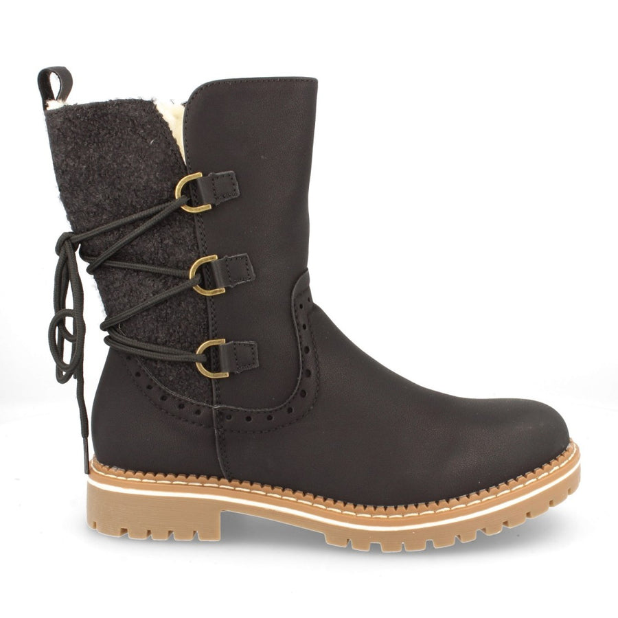 Bota estilo montaña de mujer - Negro