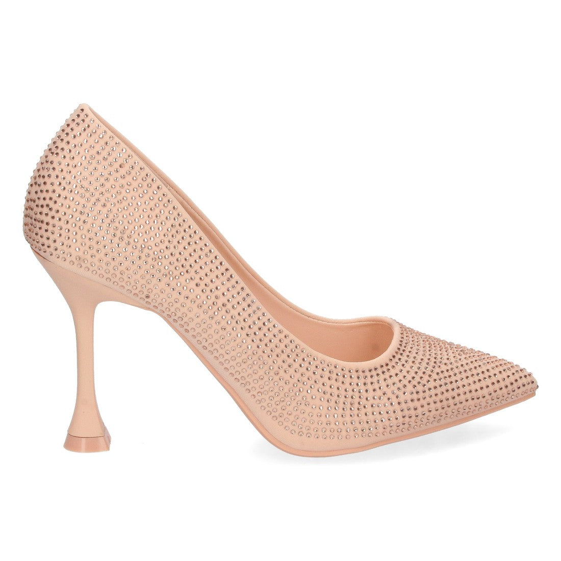 Zapato de tacón fino de mujer con strass