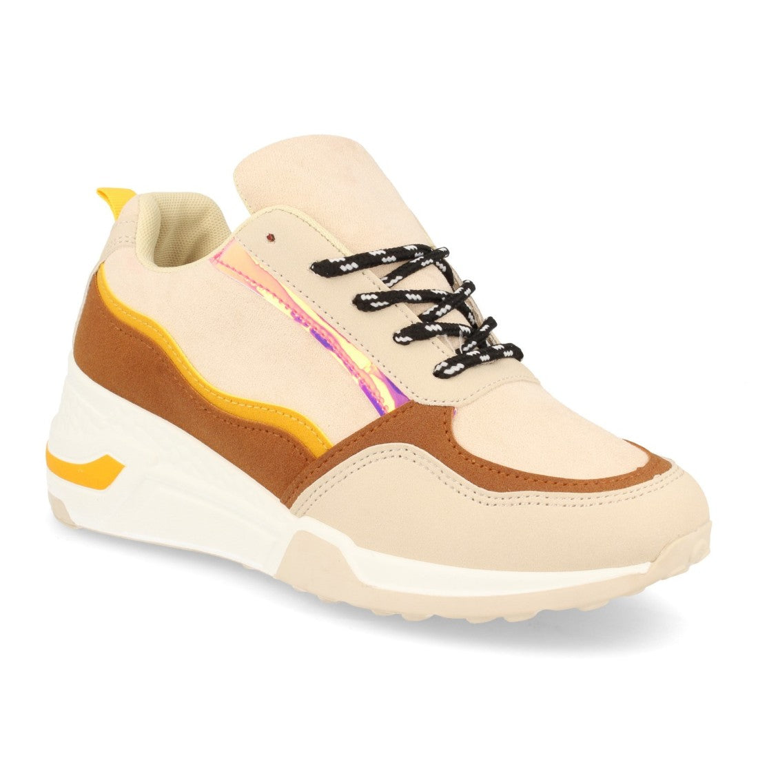 Zapatillas casual de mujer - Beige (Ref. 881)