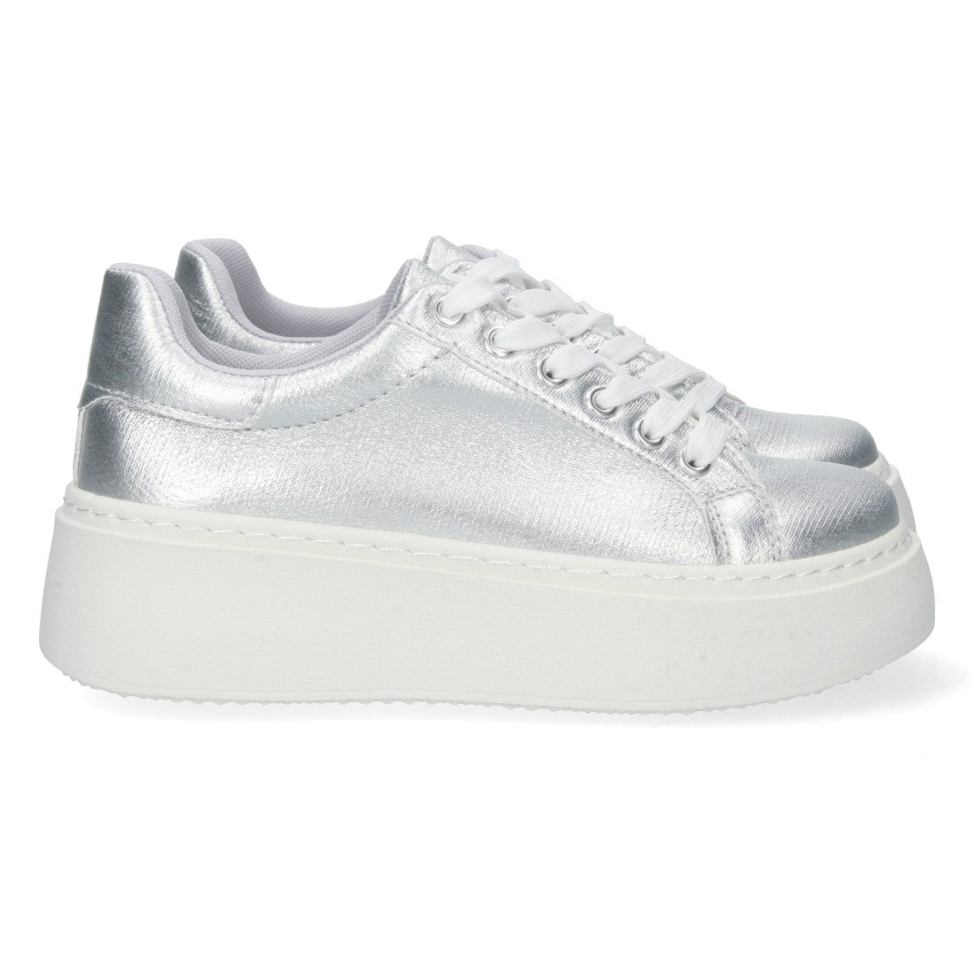 Zapatilla de plataforma de mujer con estampado brillante
